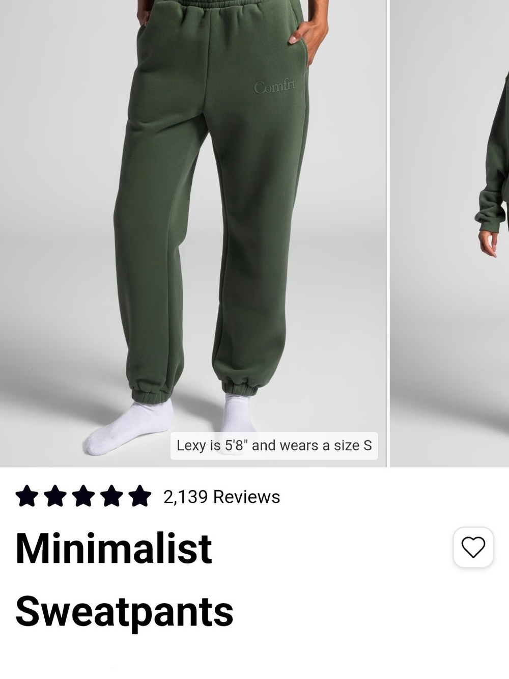 Comfrt Minimalist Sweatpants in Forest Green - XL